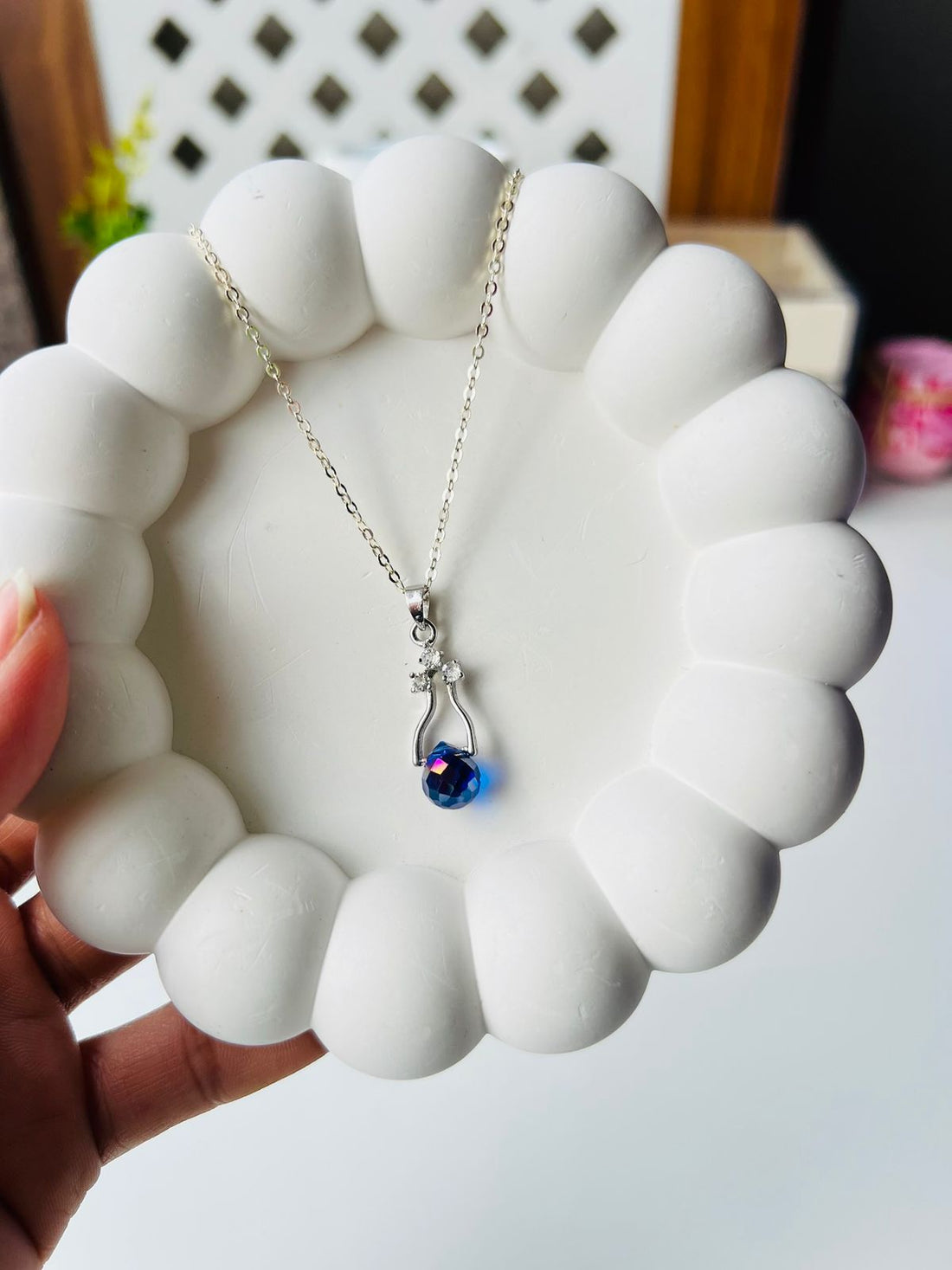 Blue Crystel Nacklace