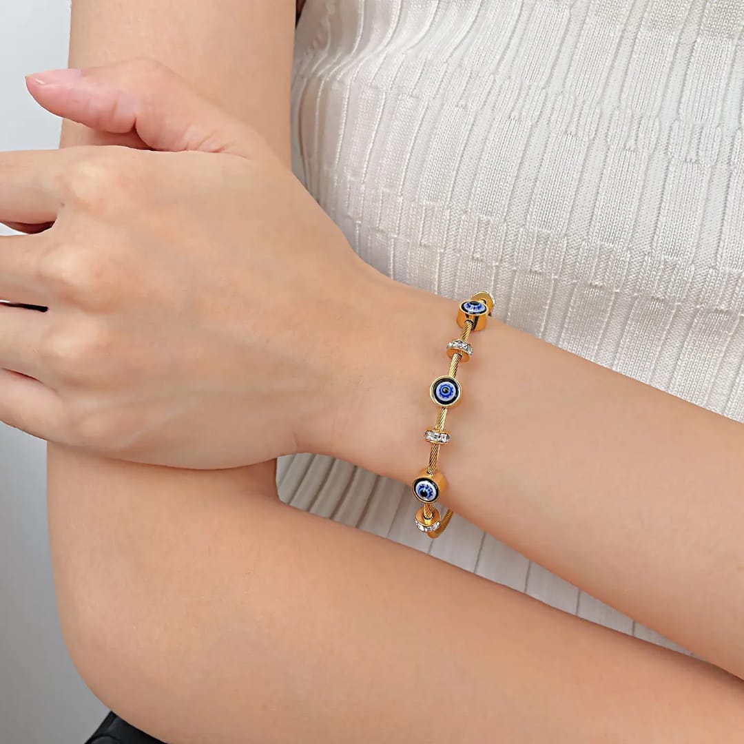 Evil Eye Anti-turnished bracelet